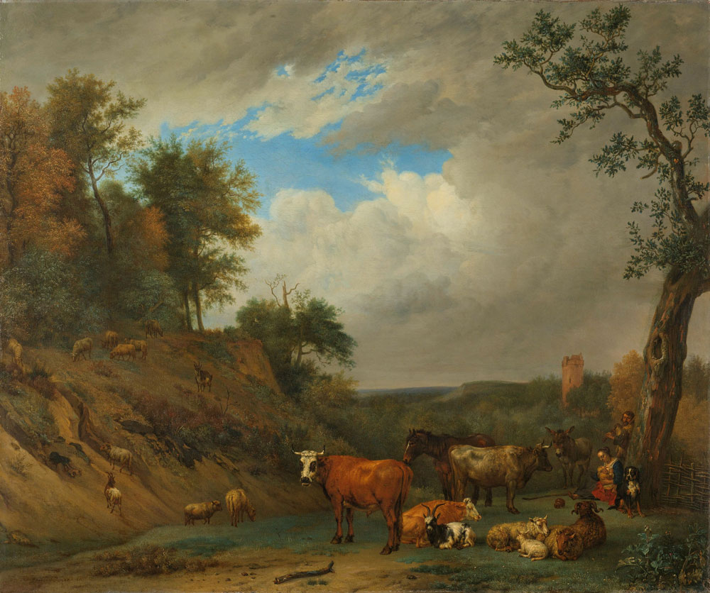 After Paulus Potter - Herdsmen with their Cattle