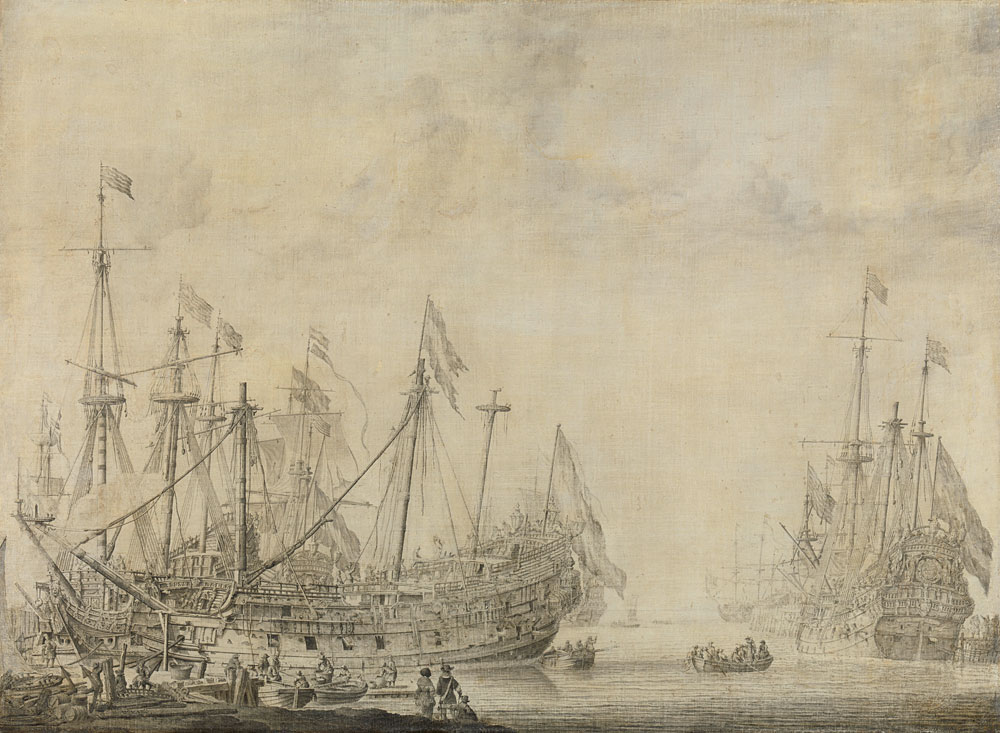 Willem van de Velde the Elder - Ships after the Battle