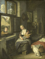 Cornelis Dusart A Mother with her Children