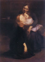 Eugène Carrière Intimacy (The Big Sister)