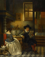 Henri Leys - Seventeenth-century Interior