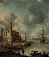 Jan Abrahamsz. Beerstraten Dutch ships in an Italian harbor