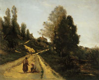 Jean-Baptiste-Camille Corot The Uphill Road (Gouvieux near Chantilly)