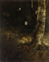Otto Marseus van Schrieck Forest Floor with a Snake, Lizards, Butterflies and other Insects