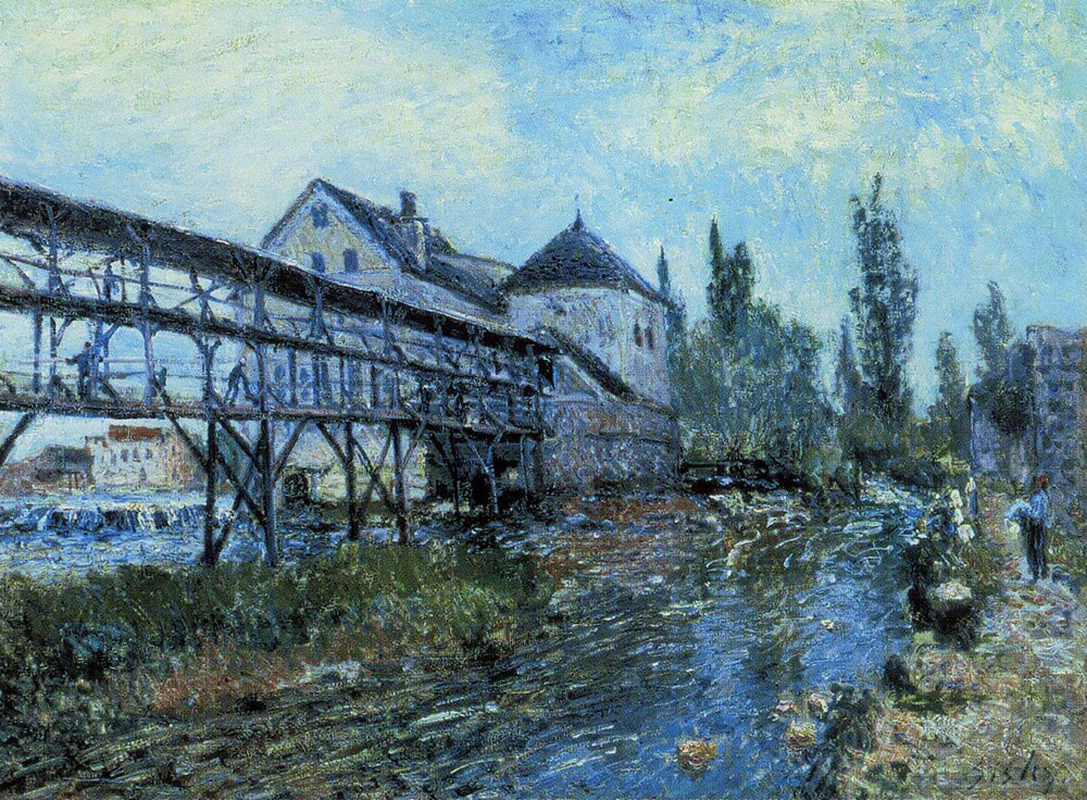 Alfred Sisley - The Water Mill at Moret