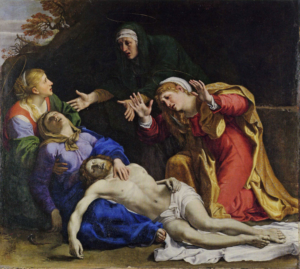 Annibale Carracci - The Dead Christ Mourned (The Three Maries)