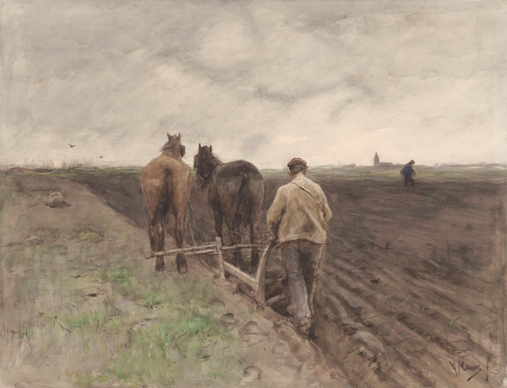 Anton Mauve - Farmer behind the Plough