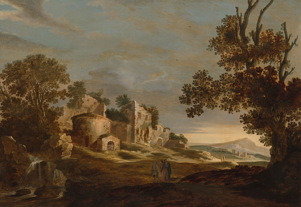 Chaerles de Hooch - Landscape with Journey to Emmaus