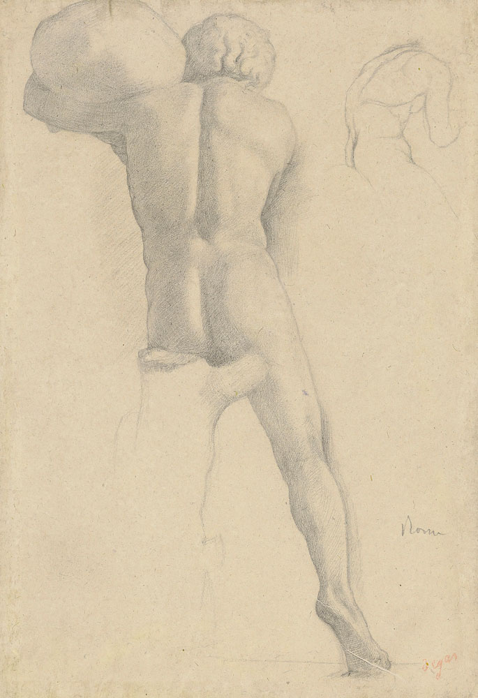 Edgar Degas - Study of a Nude Man Seen on the Back