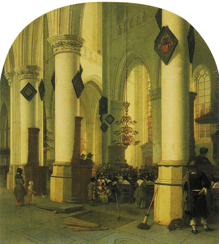 Hendrick van Vliet - View inside the St Bavo in Haarlem