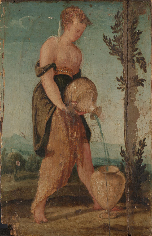 Circle of Lambert Sustris - Woman with Water Jug