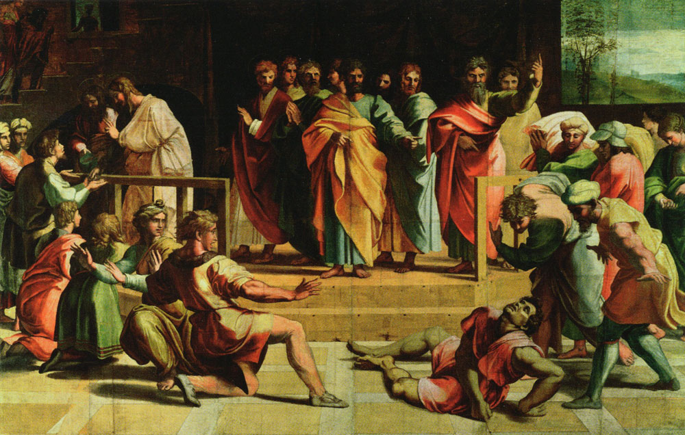 Raphael - Death of Ananias