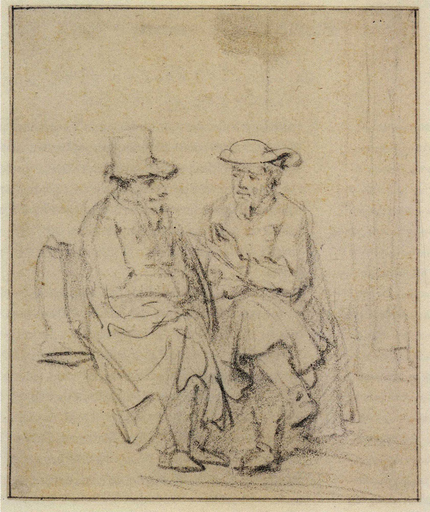 Rembrandt - Two Men in Conversation