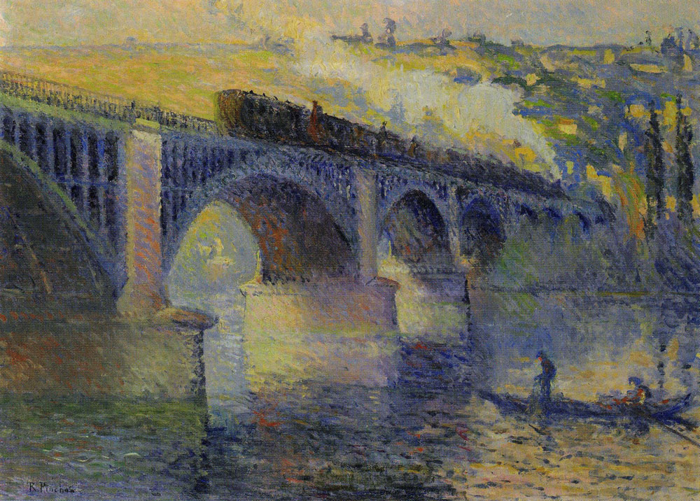 Robert Antoine Pinchon - The Pont-aux-Anglais, Sunset