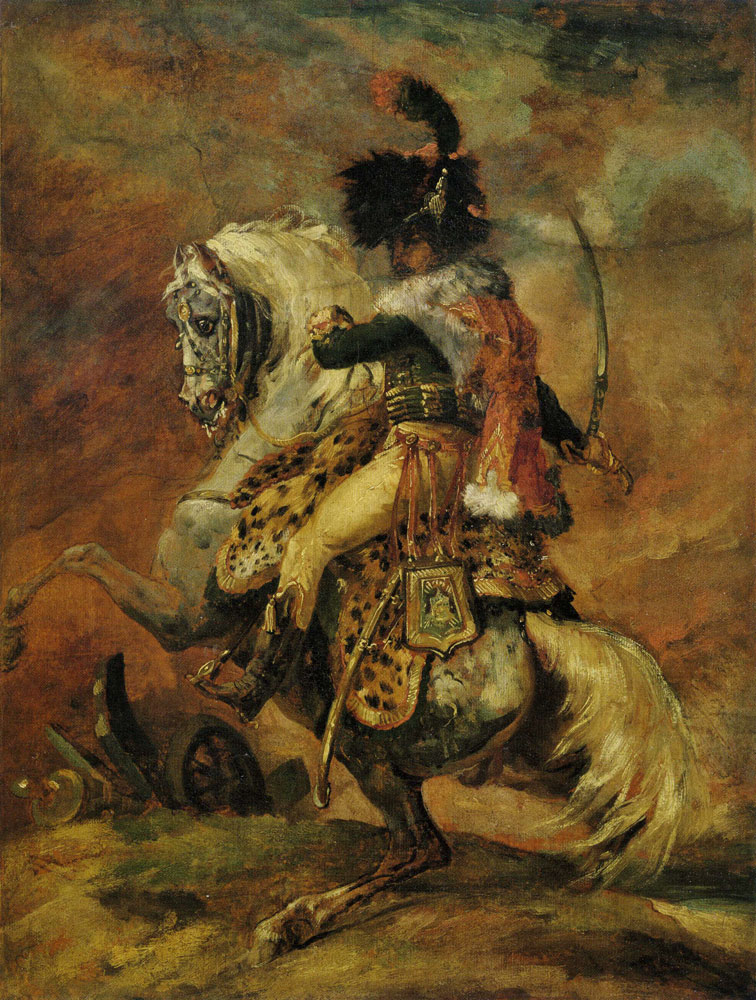 Théodore Géricault - An Officer of the Imperial Horse Guards Charging (The Charging Chasseur)