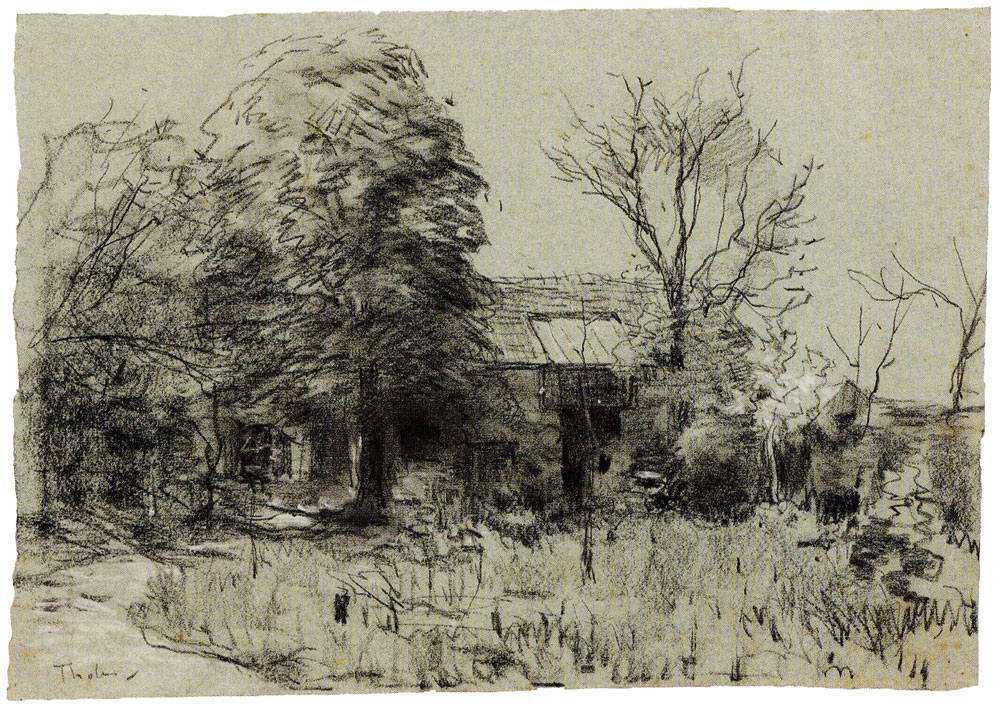Willem Bastiaan Tholen - Studio in Barbizon, possibly Théodore Rousseau's