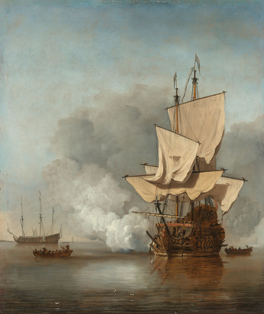 Willem van de Velde the Younger - The Cannon Shot