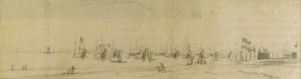 Willem van de Velde the Elder - The Naval Squadron of Witte de With, near the Port of Den Helder, July-August 1653