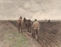 Anton Mauve Farmer behind the Plough