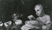Artemisia Gentileschi Still life with Pastry Eater
