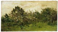 Charles-François Daubigny Meadow with Blossoming Fruit Trees