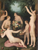 Cornelis Cornelisz. van Haarlem Pomona Receiving the Harvest of Fruit