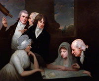 George Romney Adam Walker and his family
