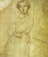 Jean Auguste Dominique Ingres Study for the Portrait of Vicomtesse Louise-Albertine d'Haussonville