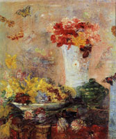 James Ensor - Flowers and Butterflies