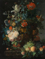 Jan van Huysum Still Life with Flowers and Fruit