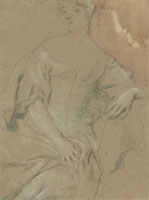 Peter Lely Study for a seated female portrait  