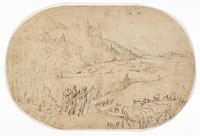 Pieter Bruegel Mountain Landscape with the Journey to Emmaus