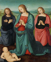Pietro Perugino Madonna and Saints Adoring the Christ Child