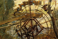 Theodor Philipsen Water Wheel in the Liri River, Sora
