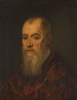 Tintoretto Portrait of a Man with a Red Cloak