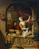 Willem van Mieris A Woman in a Kitchen