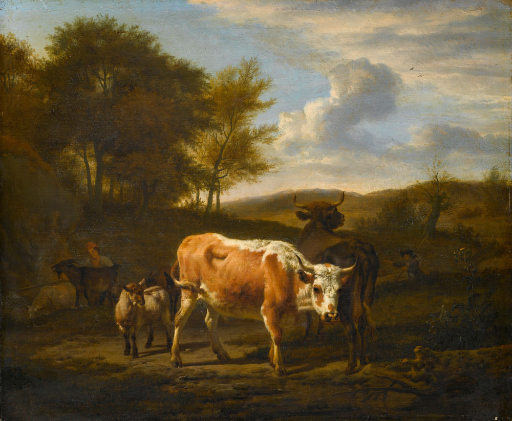 Adriaen van de Velde - Mountainous Landscape with Cows