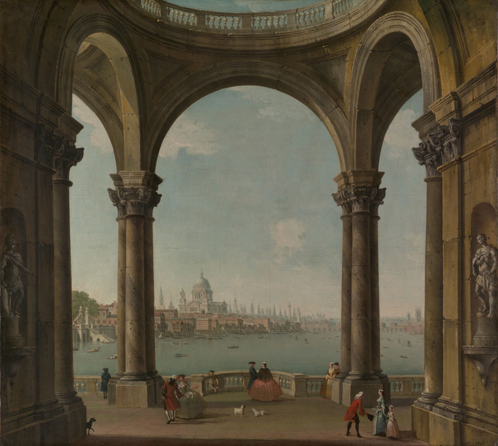 Antonio Joli - Capriccio with St. Paul's and Old London Bridge