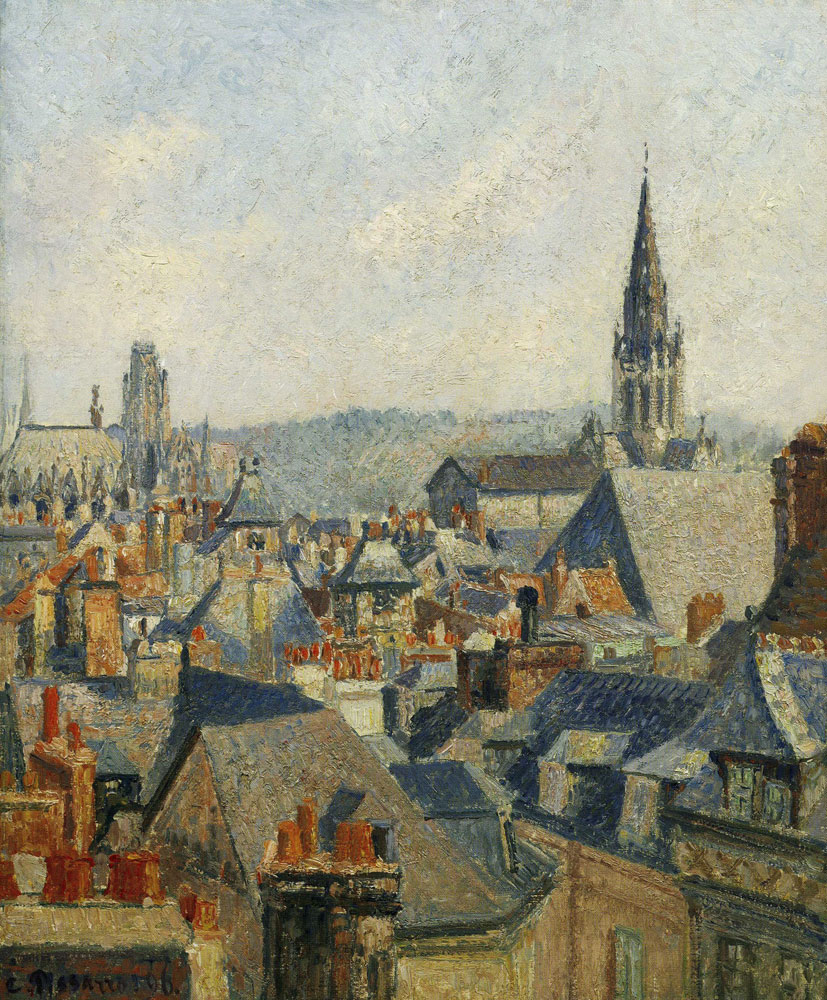 Camille Pissarro - The Roofs of Old Rouen, Sunlight