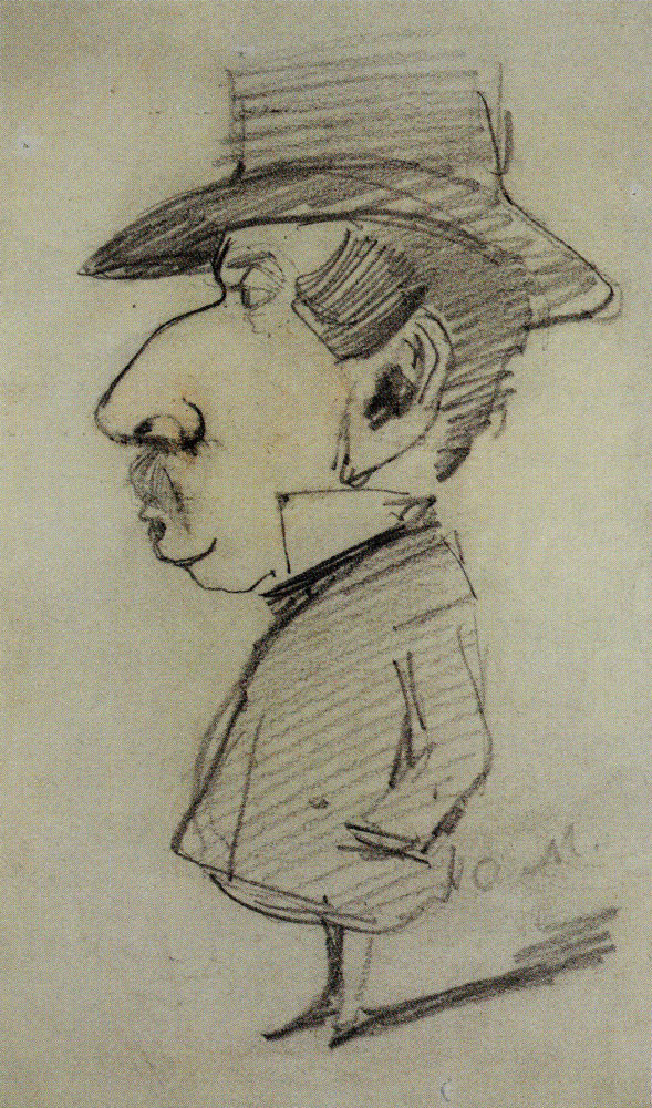 Claude Monet - Caricature of Grandfather Lebas