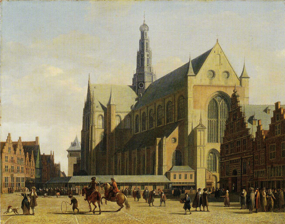 Gerrit Adriaensz. Berckheyde - The Grote Markt with St Bavo in Haarlem