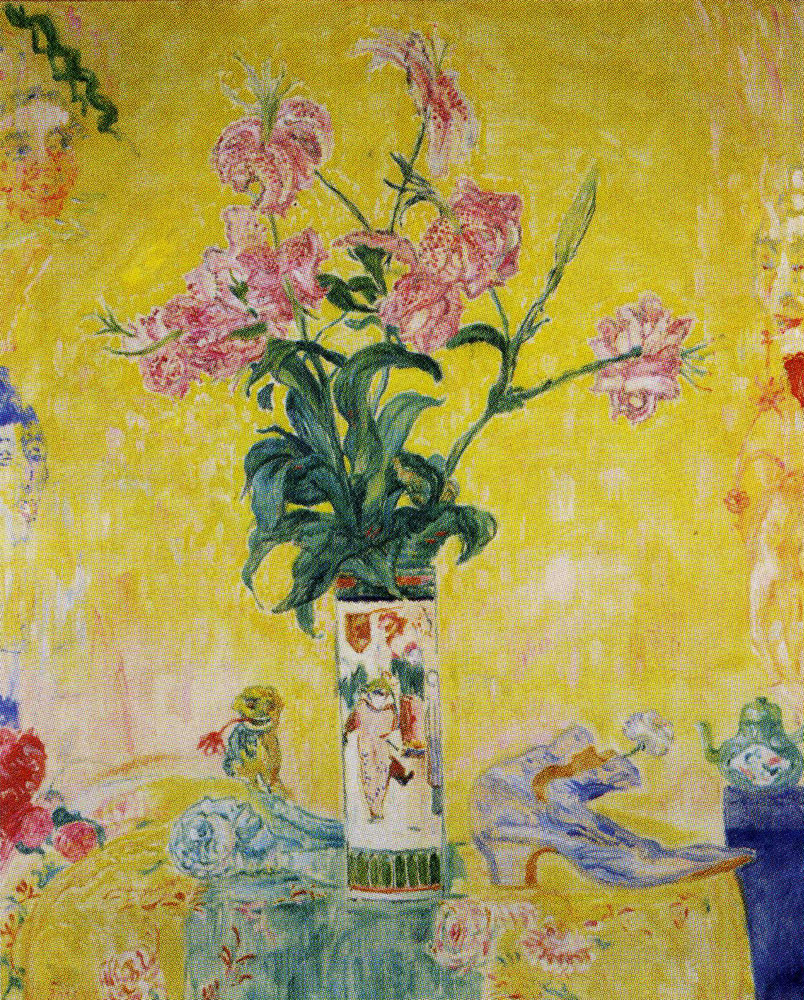 James Ensor - Chinese Vase with Japanese Lilies