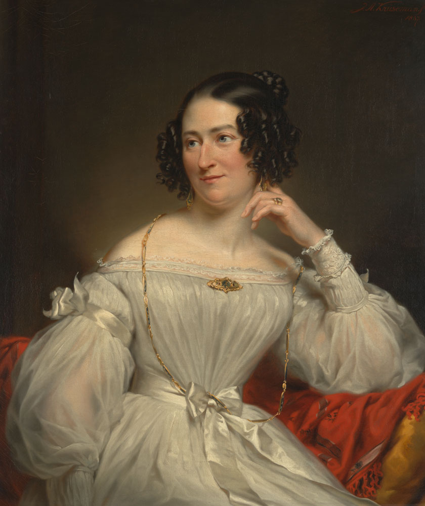 Jan Adam Kruseman - Portrait of Abrahamina Henriëtte Wurfbain (1808-1883)