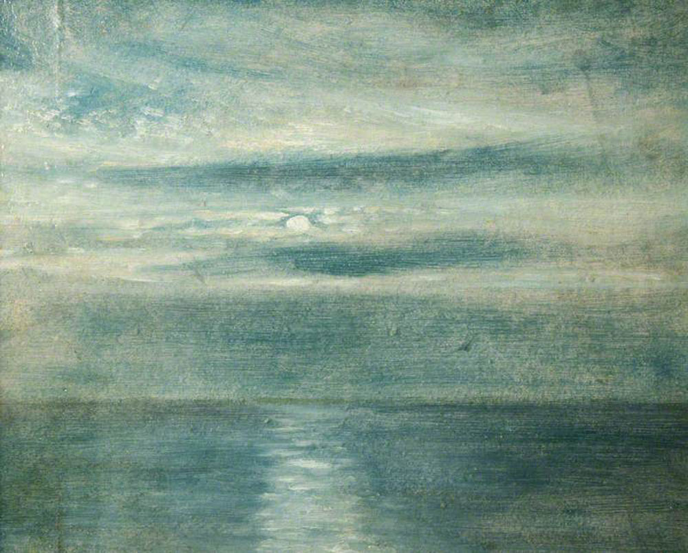 Attributed to John Constable - Moonlight at Brighton