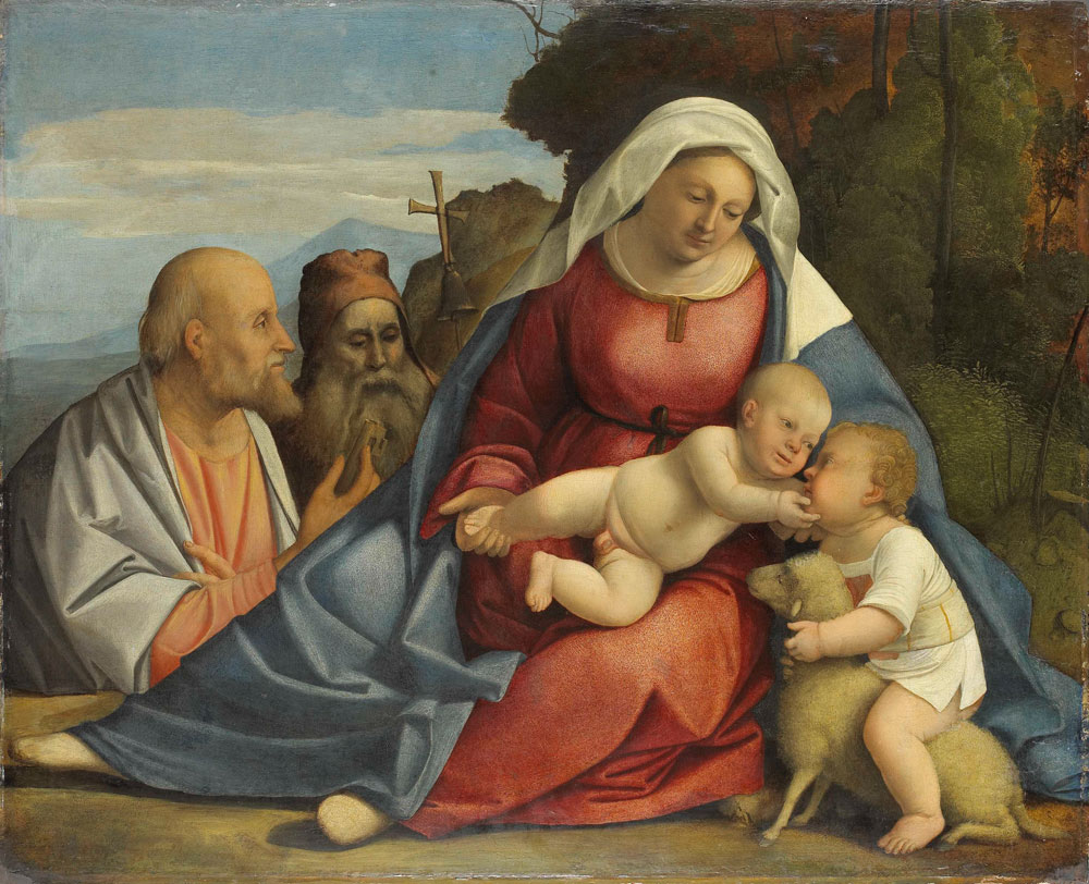 Anonymous - Madonna and Child with the Infant John the Baptist and Saints Peter and Anthony