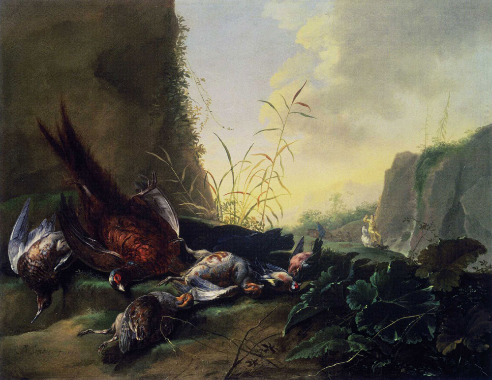 Michiel Simons - Dead game birds in a landscape