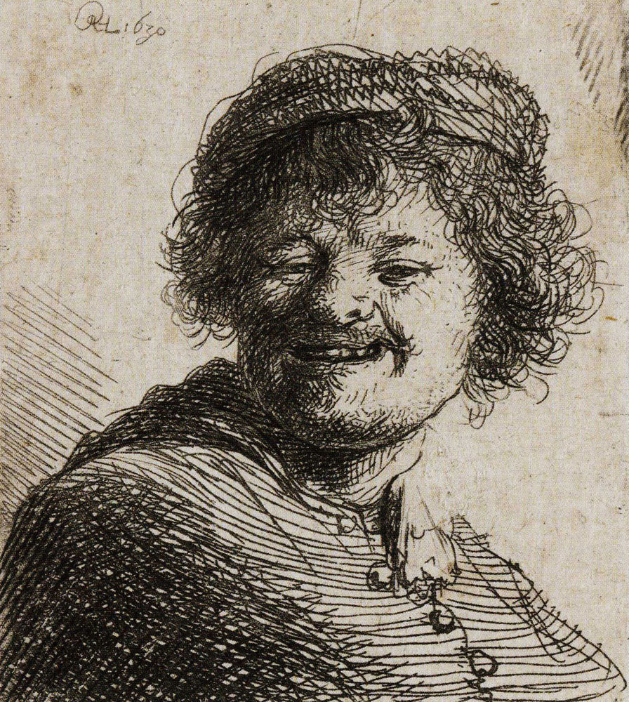 Rembrandt - Self-Portrait in Cap, Laughing