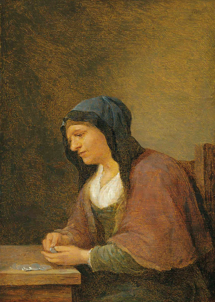 David Teniers the Younger - A woman counting money