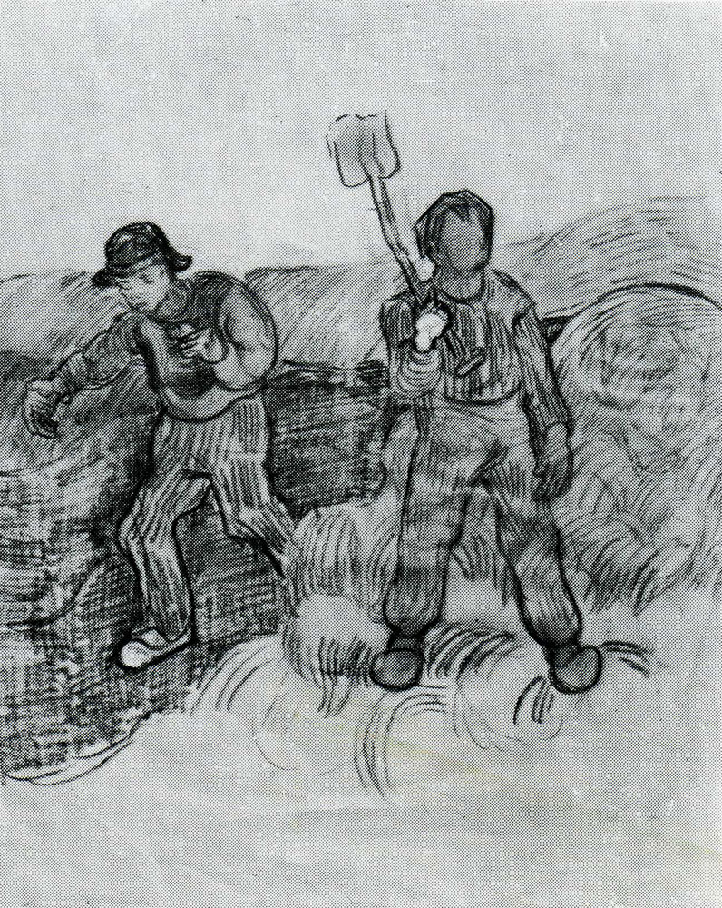 Vincent van Gogh - A Sower and a Man with a Spade
