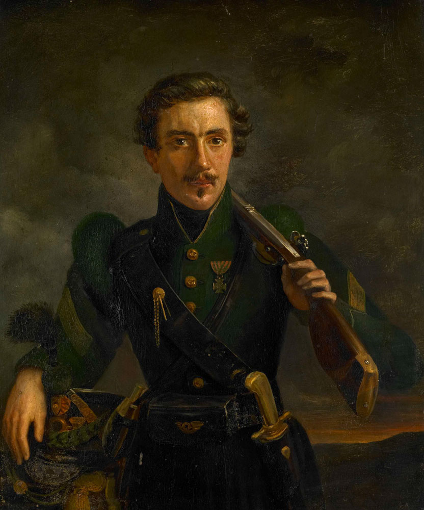 Willem Jodocus Mattheus Engelberts - Self Portrait in the Uniform of the Rifles